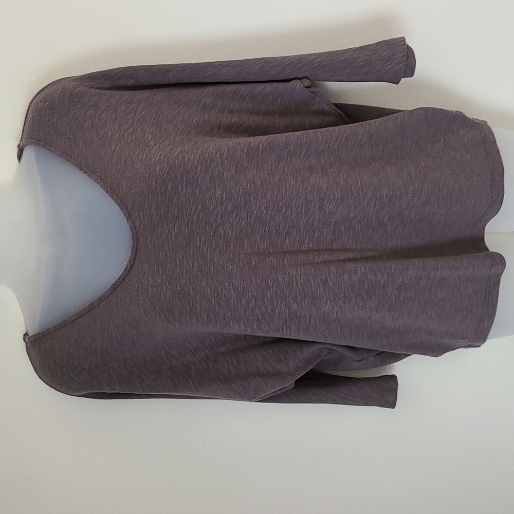 Grey Knit Dolman Sleeve Knit Top